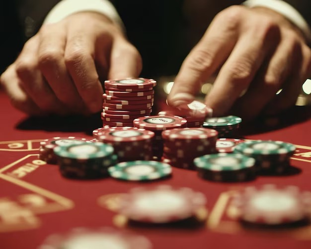 Live dealer table session showing blackjack hand history